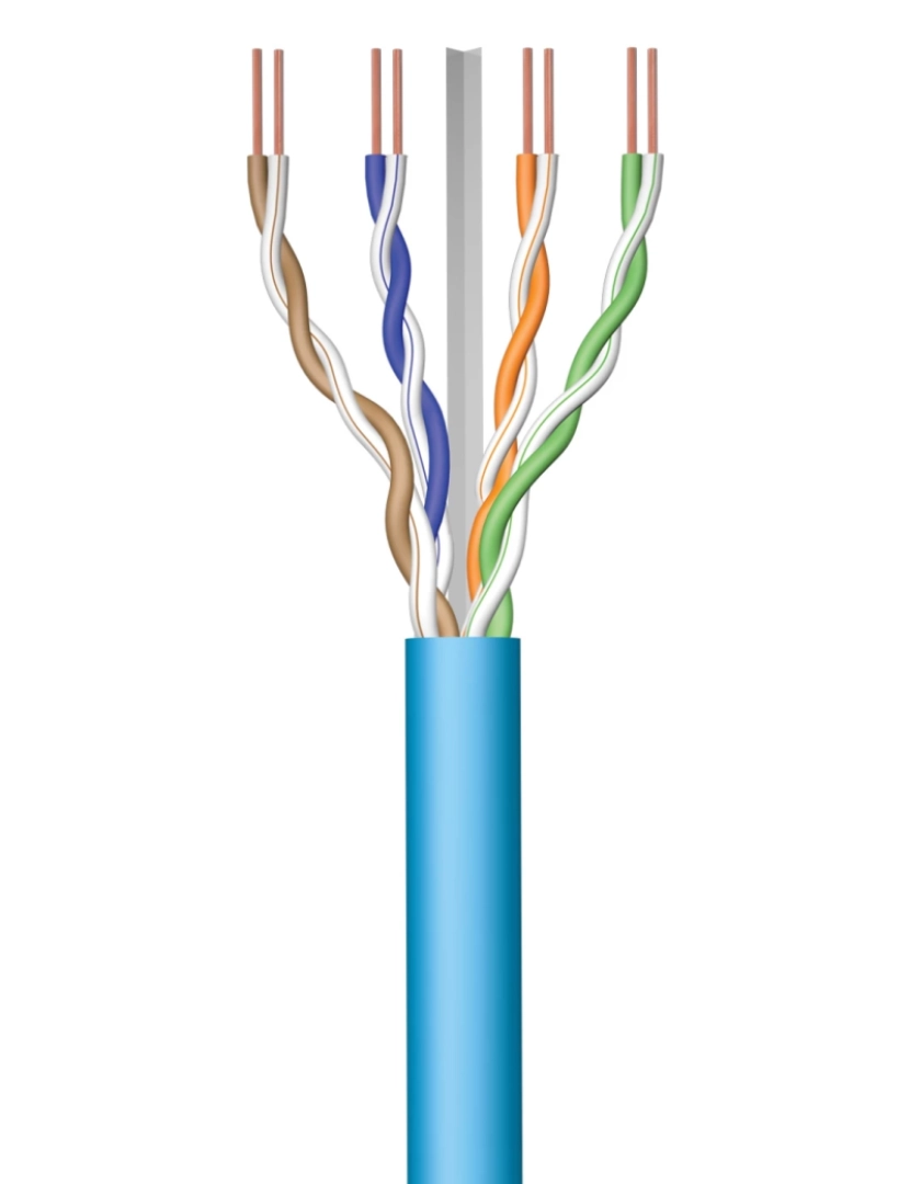 Ewent - Ewent IM1223 cabo de rede Azul 100 m Cat6a U/UTP (UTP)