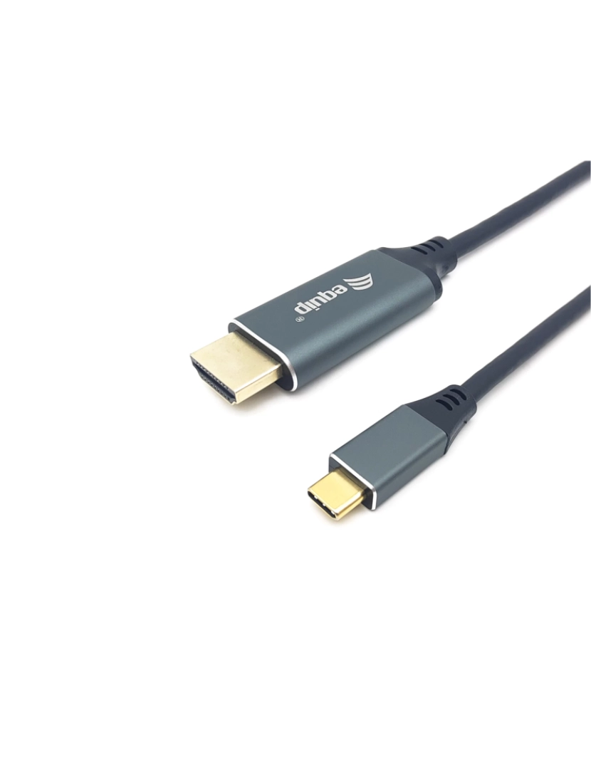 Equip - Equip 133417 adaptador de cabo de vídeo 3 m USB Type-C HDMI Type A (Standard) Cinzento, Preto