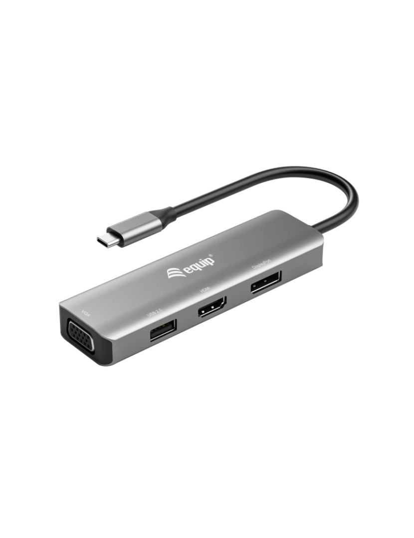 Equip - HUB USB Equip > adaptador gráfico 3840 x 2160 pixels preto, prateado - 133485