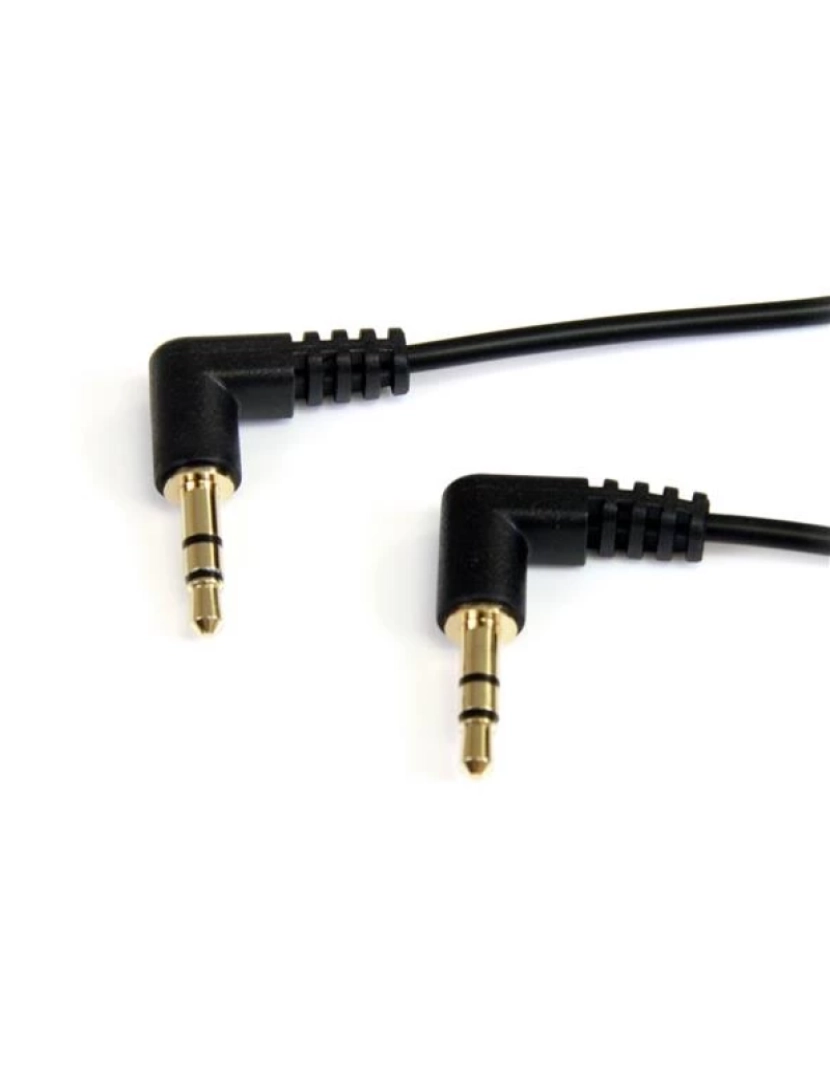 Startech - Cabo de Audio Startech > 0.3M Angle M/M Áudio 0,3 M 3.5MM Preto - MU1MMS2RA