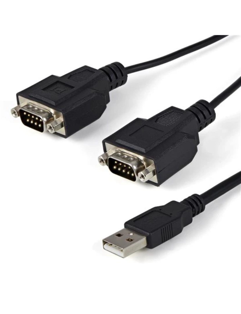imagem de Adaptador USB Startech > Cabo de Série Preto 2,1 M 2.0 A 2 X DB-9 - ICUSB2322F1
