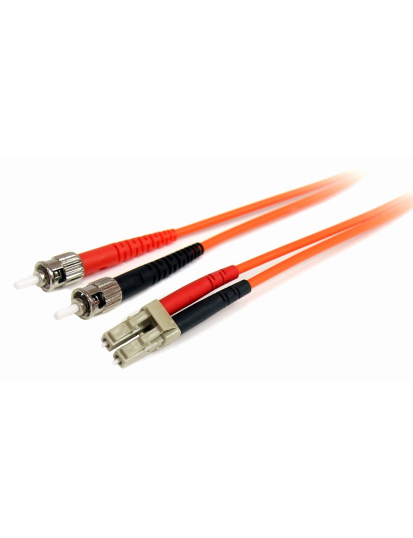 imagem de Cabo de Fibra Óptica Startech > Ótica 2 M LC ST OM1 Laranja - FIBLCST21