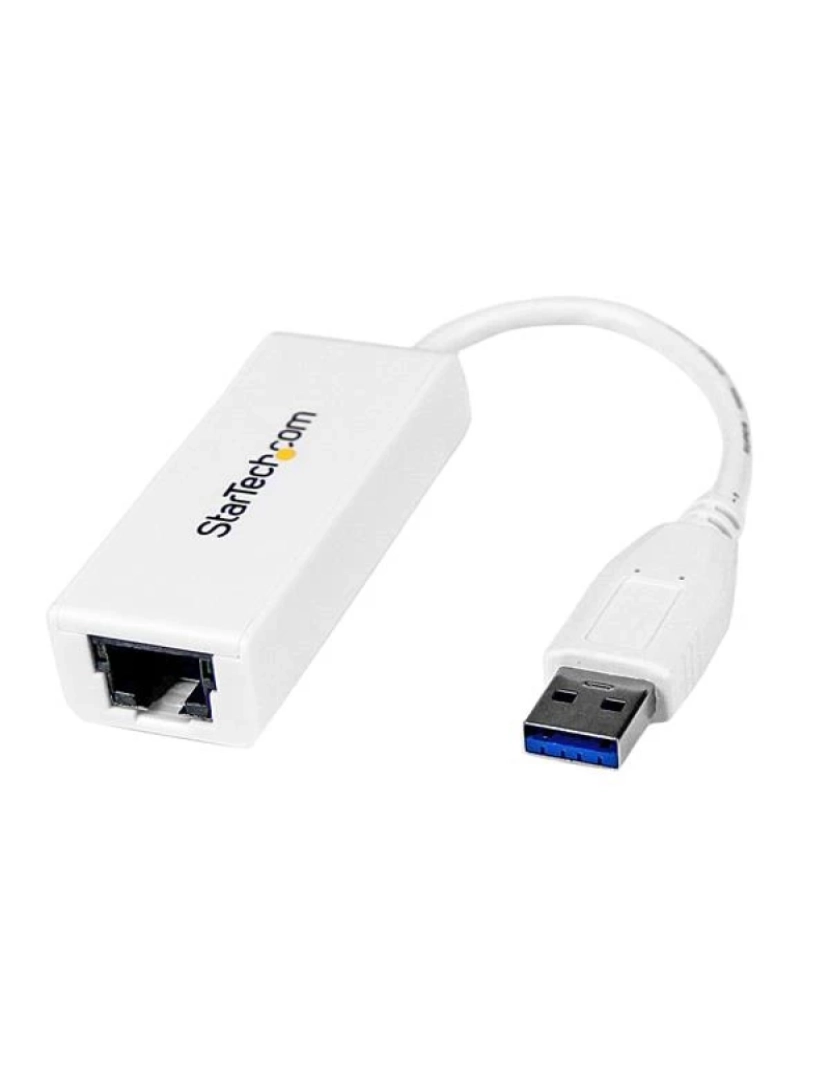 imagem de Placa de Rede Startech > Adaptador USB 3.0 Para NIC Gigabit Ethernet Branco - USB31000SW1