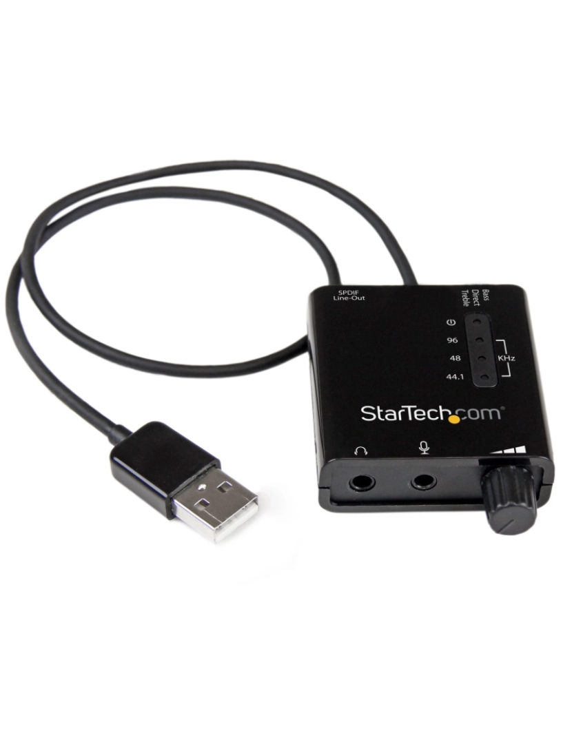 Startech - Placa de SOM Startech > Externa do Adaptador Áudio Estéreo USB com Áudio Digital Spdif E Microfone Estéreo - ICUSBAUDIO2D
