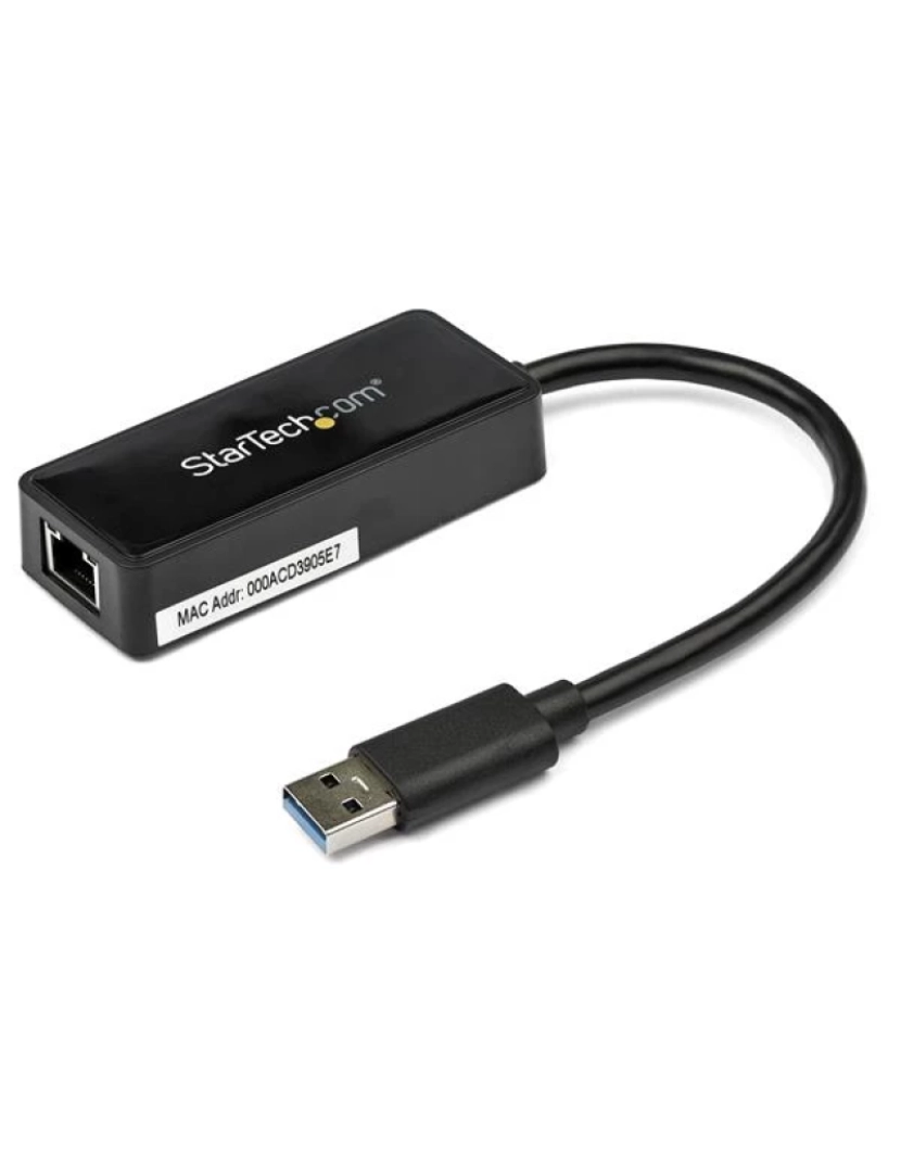 Startech - Placa de Rede Startech > Adaptador NIC USB 3.0 Para Gigabit Ethernet com Porta USB Preto - USB31000SPTB