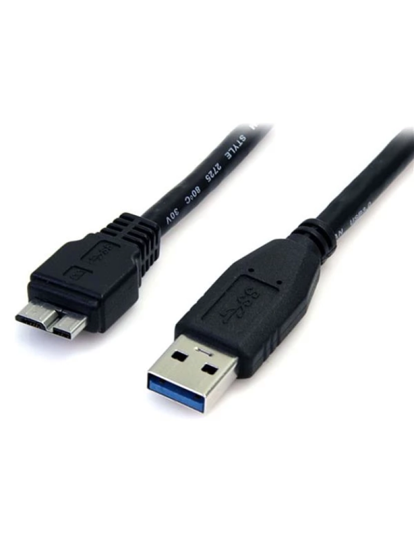imagem de Cabo USB Startech > 0,5 M 3.2 GEN 1 (3.1 GEN 1) A MICRO-USB B Preto - USB3AUB50CMB1