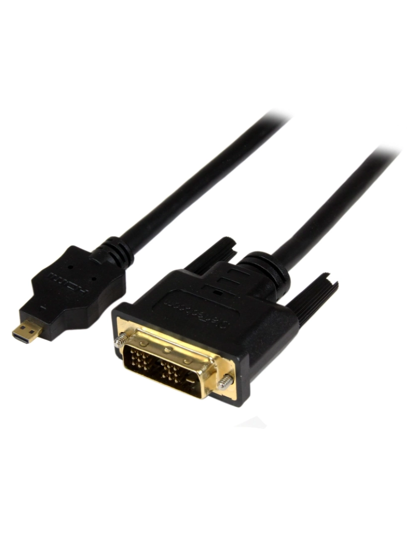 imagem de Cabo DVI Startech > Adaptador de de Vídeo 2 M MICRO-HDMI DVI-D Preto - HDDDVIMM2M1
