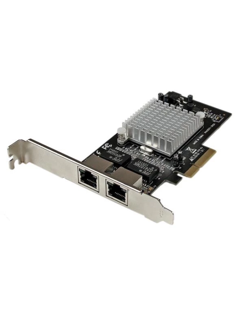 imagem de Placa de Rede Startech > PCI Express Porta Dupla (pcie X4) Adaptadora Servidor Gigabit Ethernet Intel I350 NIC - ST2000SPEXI1