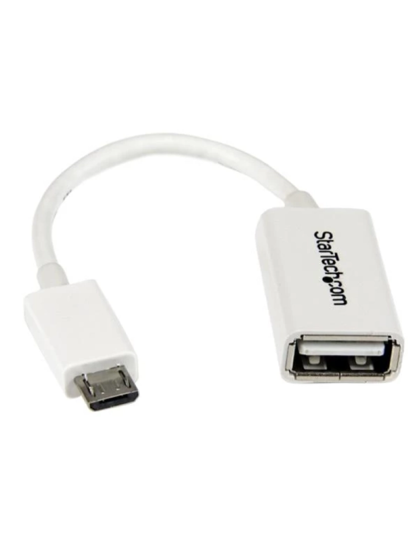 imagem de Adaptador USB Startech > Cabo 0,127 M 2.0 MICRO-USB B A Branco - Uusbotgw1