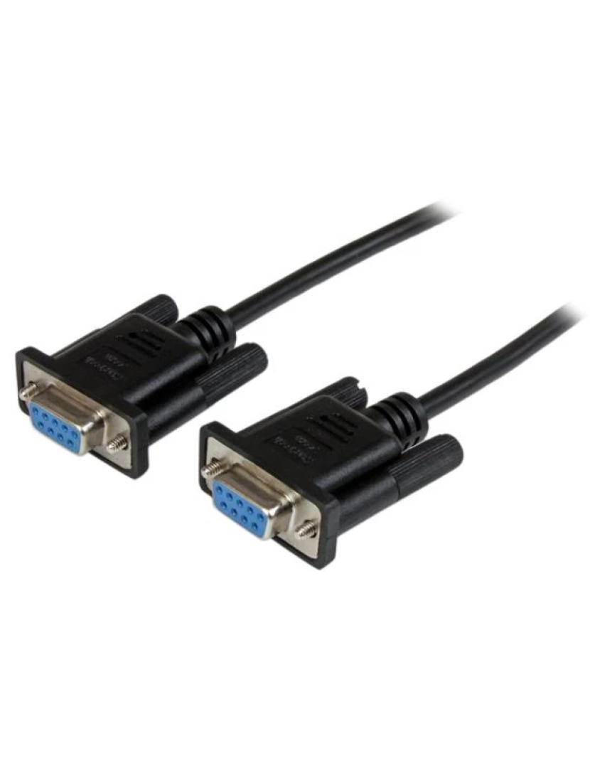 Startech - Cabo de Série Startech > Null Modem RS232 DB9 Preto 2 M F/F - SCNM9FF2MBK