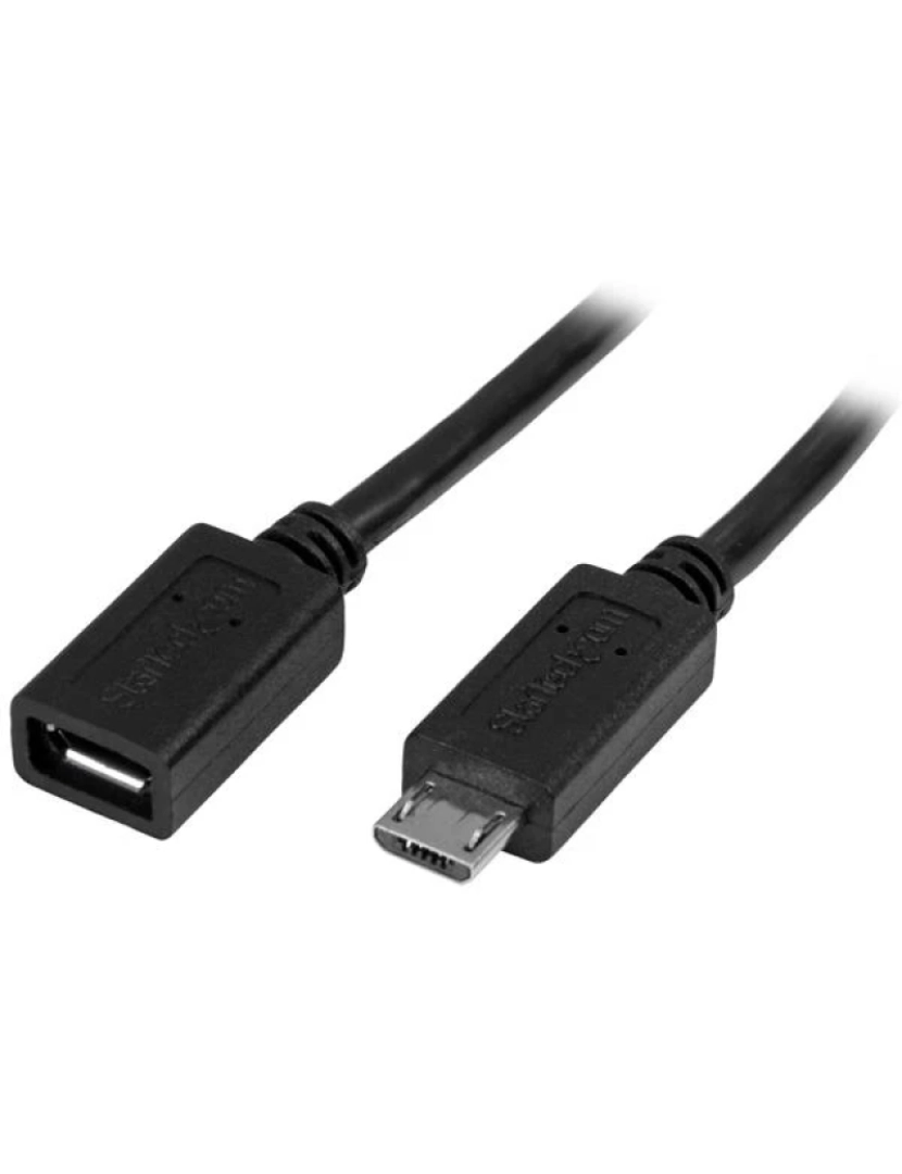 imagem de Cabo USB Startech > de Extensão MICRO-USB M/F 0,5 M - USBUBEXT50CM1