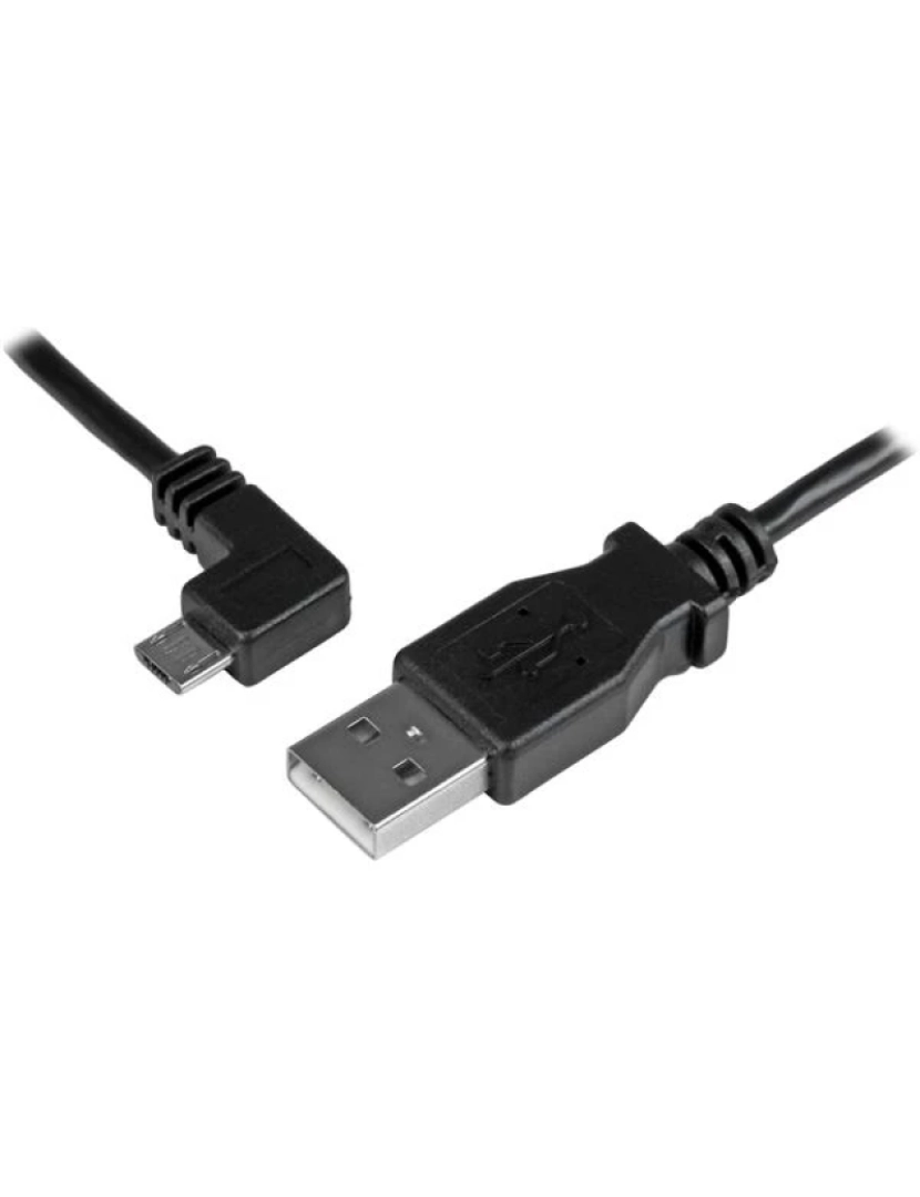 imagem de Cabo USB Startech > de Carregamento E Sincronização MICRO-USB M/M MICRO-USB de Ângulo Para A Esquerda 0,25 MM² 2 M - USBAUB2MLA1