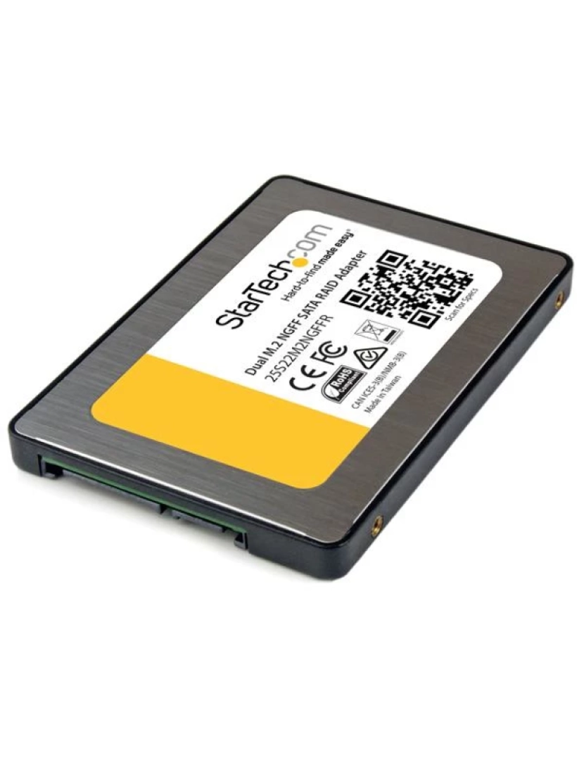 imagem de Drive SSD Startech > Adaptador Sata M.2 Duplo com Raid - 25S22M2NGFFR1