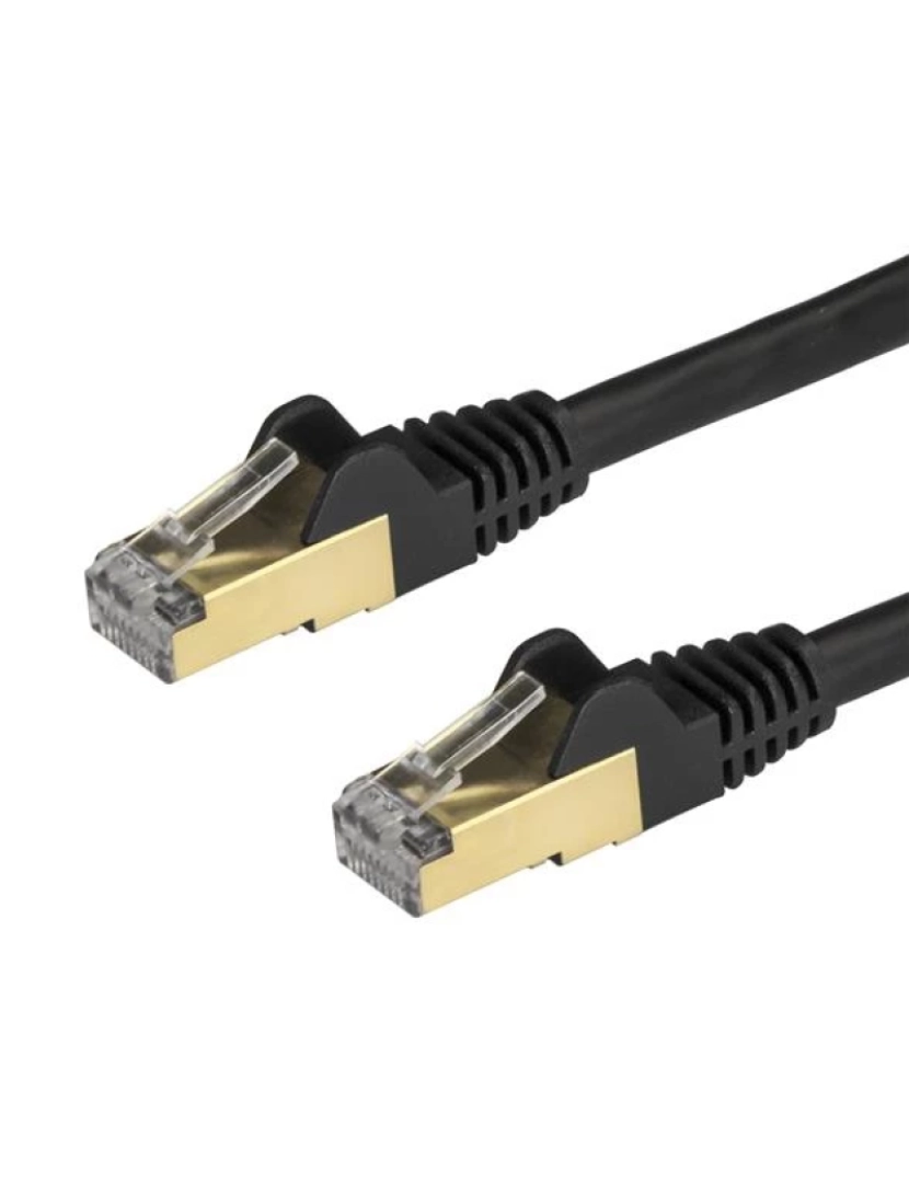 imagem de Cabo de Rede Startech > Preto 2 M CAT6A U/ftp (stp) - 6ASPAT2MBK1