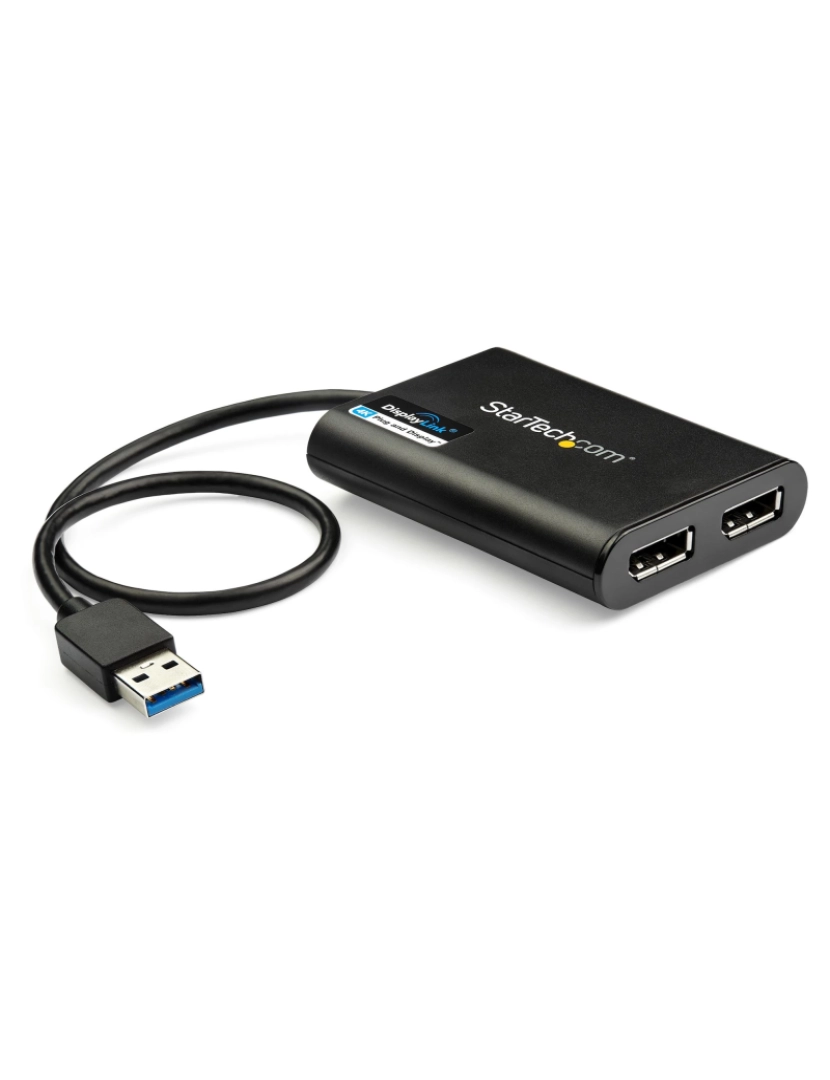 Startech - Adaptador USB Startech > 3.0 Para Displayport Duplo 4K 60HZ - USB32DP24K60