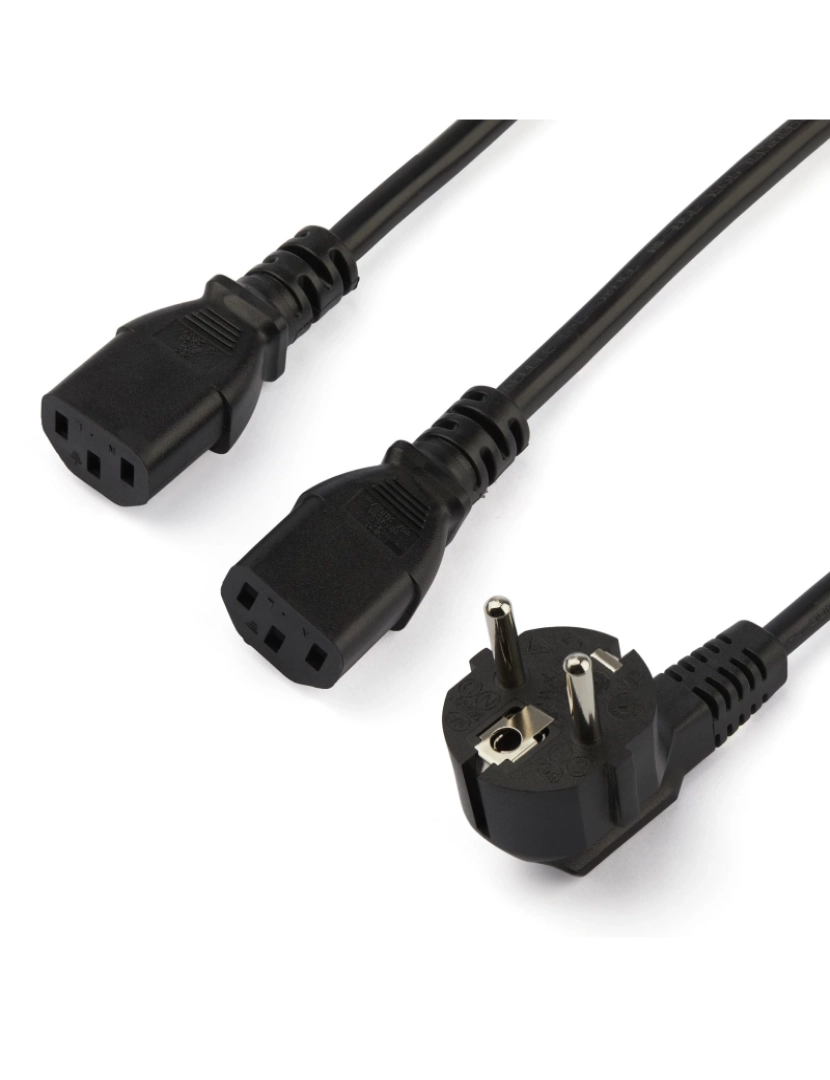 Startech - Cabo Elétrico Startech > Preto 2 M CEE7/7 Dispositivo Para Ligar 2 X C13 - PXT101YEU2M