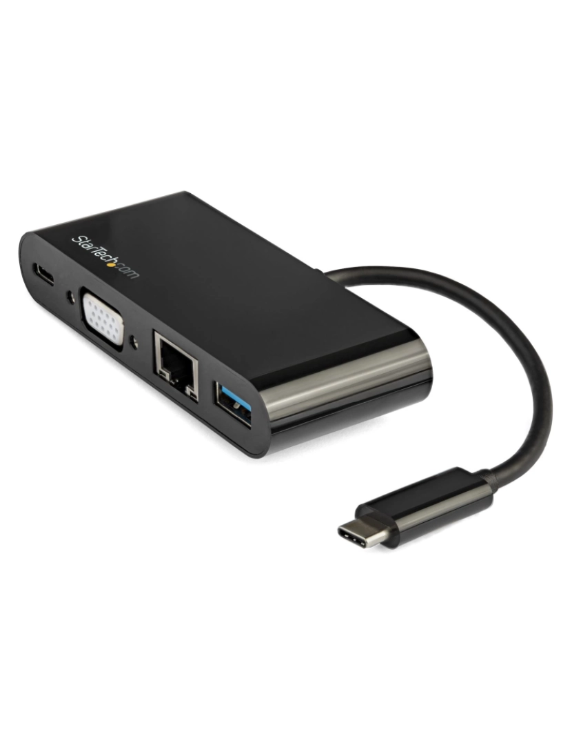 Startech - Cabo USB Startech > Base & Duplicador de Portas com Fios 3.2 GEN 1 (3.1 GEN 1) TYPE-C Preto - DKT30CVAGPD