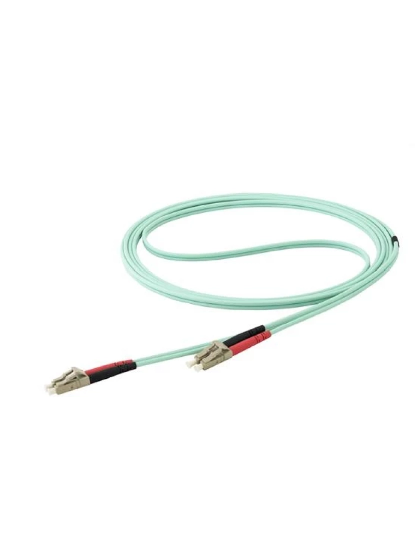 Startech - Cabo de Fibra Óptica Startech > Ótica 15 M LC OM4 cor Aqua - 450FBLCLC15