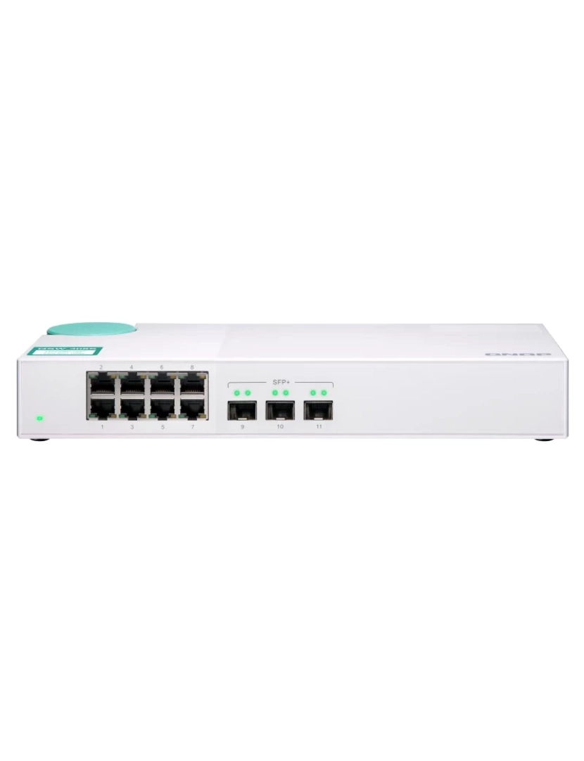 Qnap - de rede não-gerido gigabit ethernet (10/100/1000) branco - qsw-308s