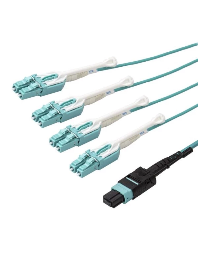 Startech - Cabo de Fibra Óptica Startech > Ótica 2 M Mpo/mtp 8X LC OM3 cor Aqua - MPO8LCPL2M