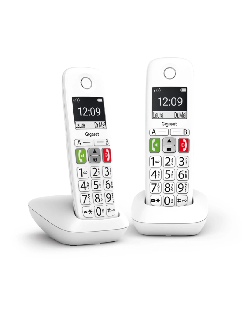 Gigaset - Telefone SEM FIO Gigaset > E290 DUO Analógico/dect Identificação de Chamadas Branco - L36852-H2901-D202