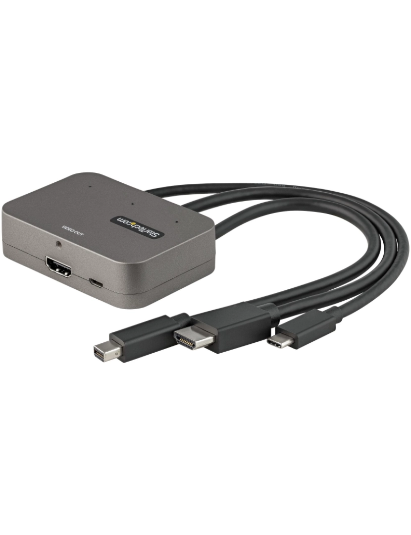 Startech - Adaptador Display Port Startech > Multiportas Para Hdmi 3-EM-UM Conversor USB-C, Hdmi ou Mini Displayport Para Hdmi 4K 60HZ Para Sala Conferência Vídeo AV Digital Para Ligar Monitor/ecrã Hdmi - CDPHDMDP2HD