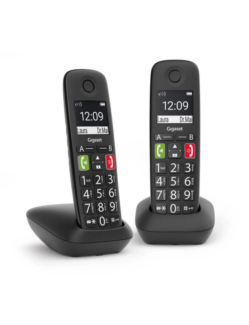 Gigaset - Telefone SEM FIO Gigaset > E290 DUO Analógico/dect Identificação de Chamadas Preto - L36852-H2901-D201