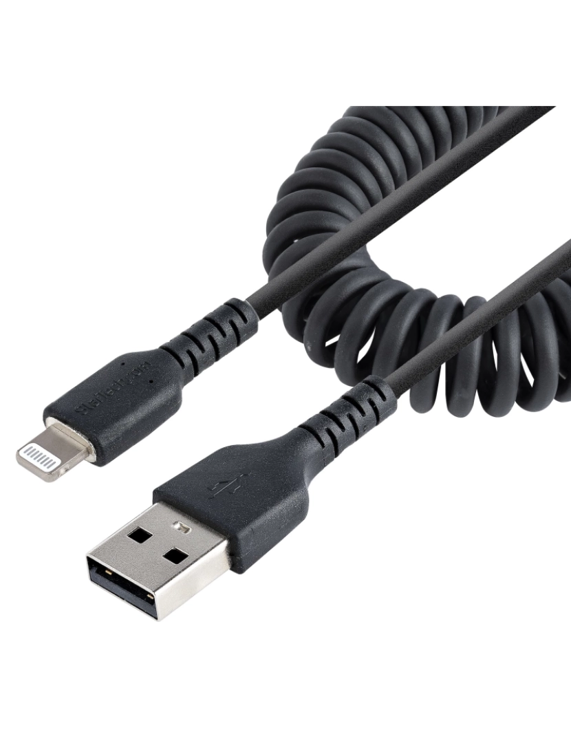 imagem de Cabo USB Startech > Lightning 1 M Preto - RUSB2ALT1MBC1