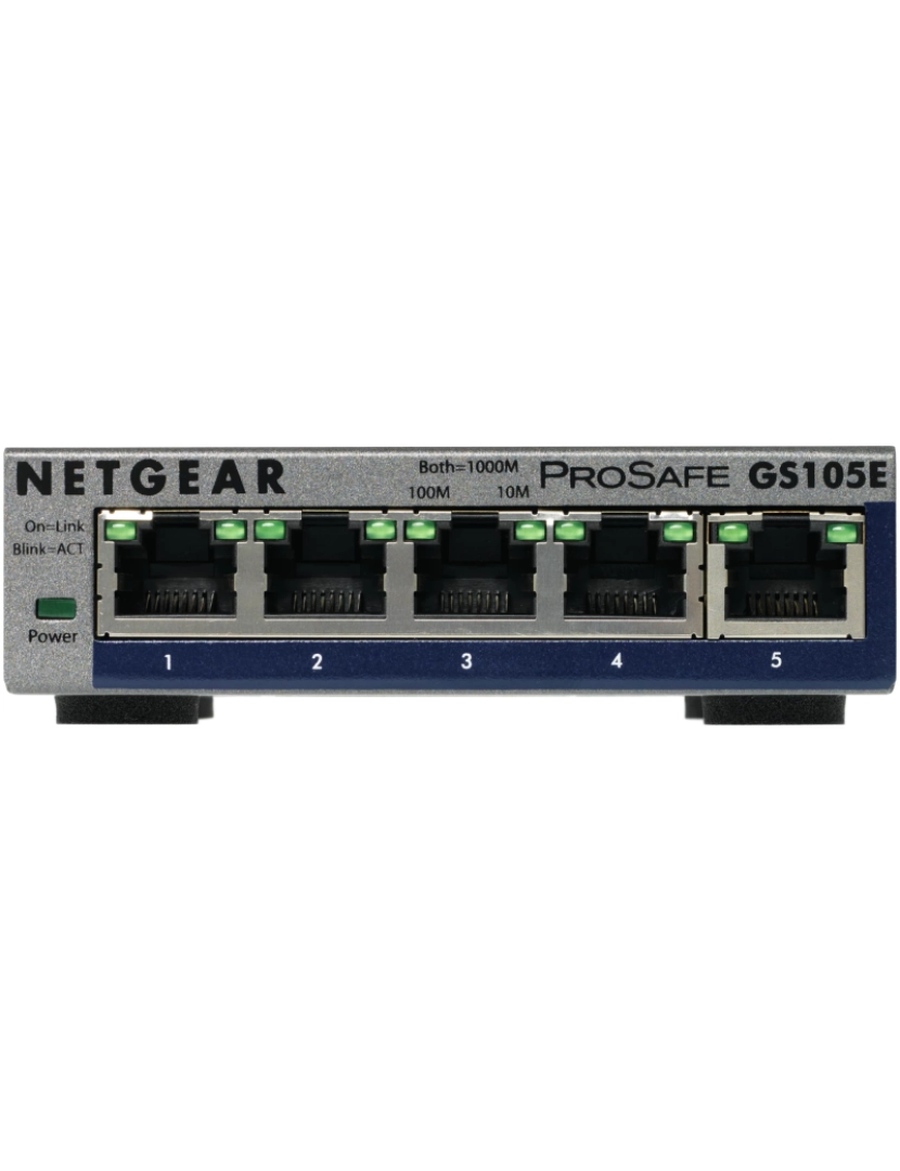 Netgear - de rede gerido l2/l3 gigabit ethernet (10/100/1000) cinzento - gs105e-200pes