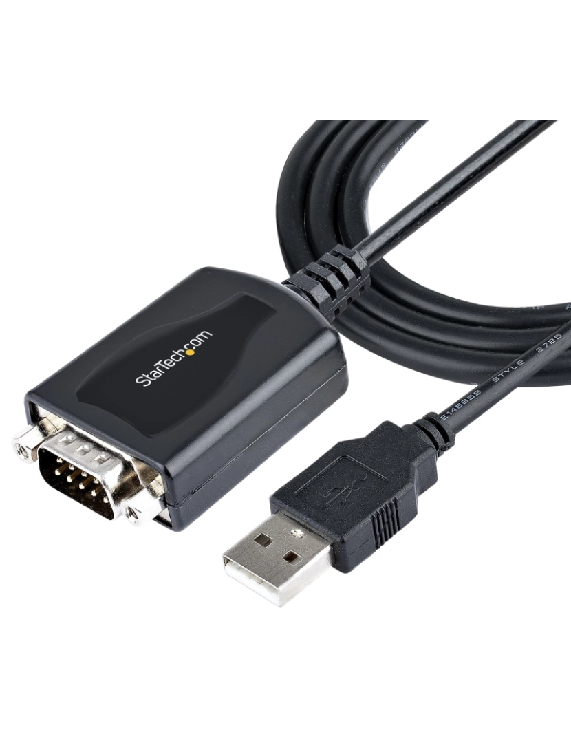 Startech - Cabo USB Startech > Adaptador Para DB-9 TYPE-A (4 Pin) 2.0 Preto - 1P3FPC-USB-SERIAL