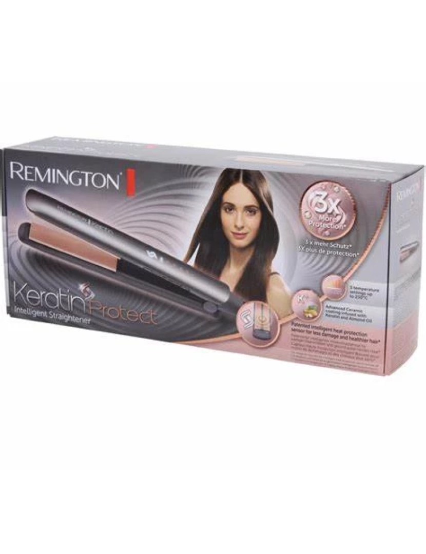 Remington - Alisador de Cabelo Remington > 8598 Ferro Alisamento Quente Preto, Cinzento 3 M