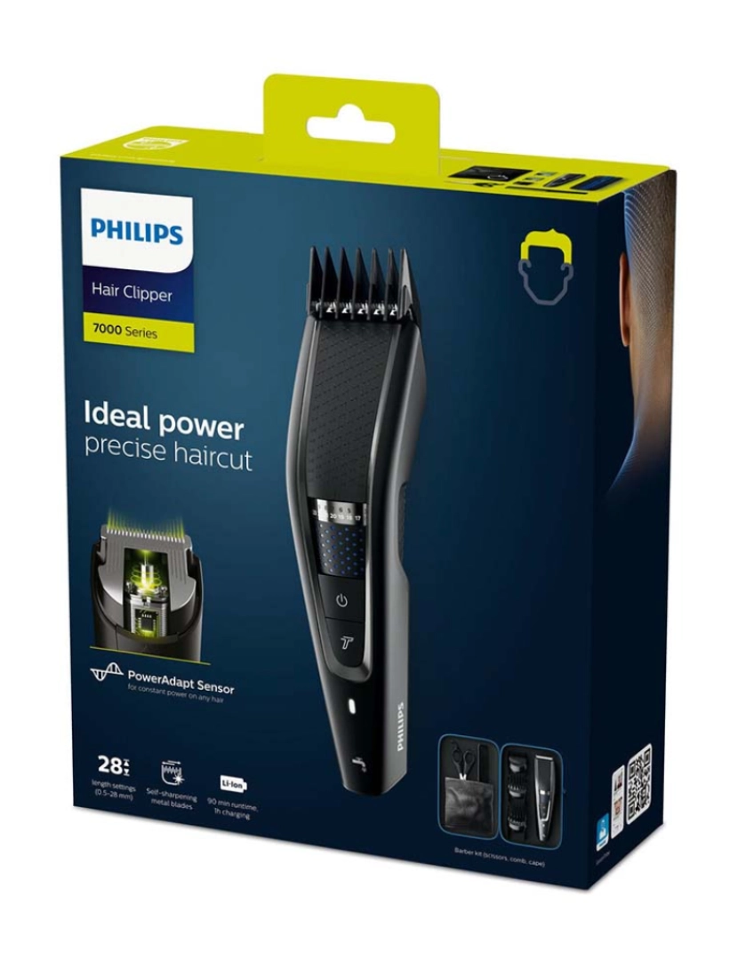 Philips - Aparador de Cabelo-Máquina de Barbear Philips Series 7 HC7650/15
