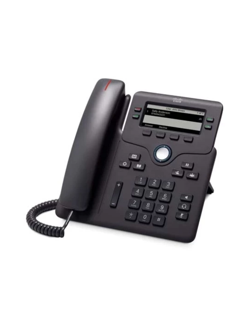 Cisco - Telefone com FIO Cisco > 6851 IP Preto 4 Linhas WI-FI - CP-6851-3PCC-K9=