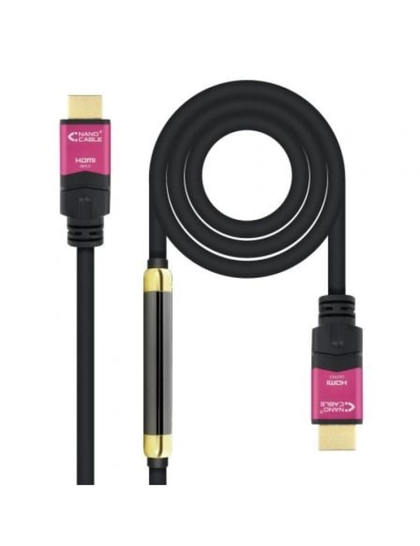 Nanocable - Cabo Hdmi Nanocable > 30 M Type A (standard) Preto, Rosa - 10.15.3730