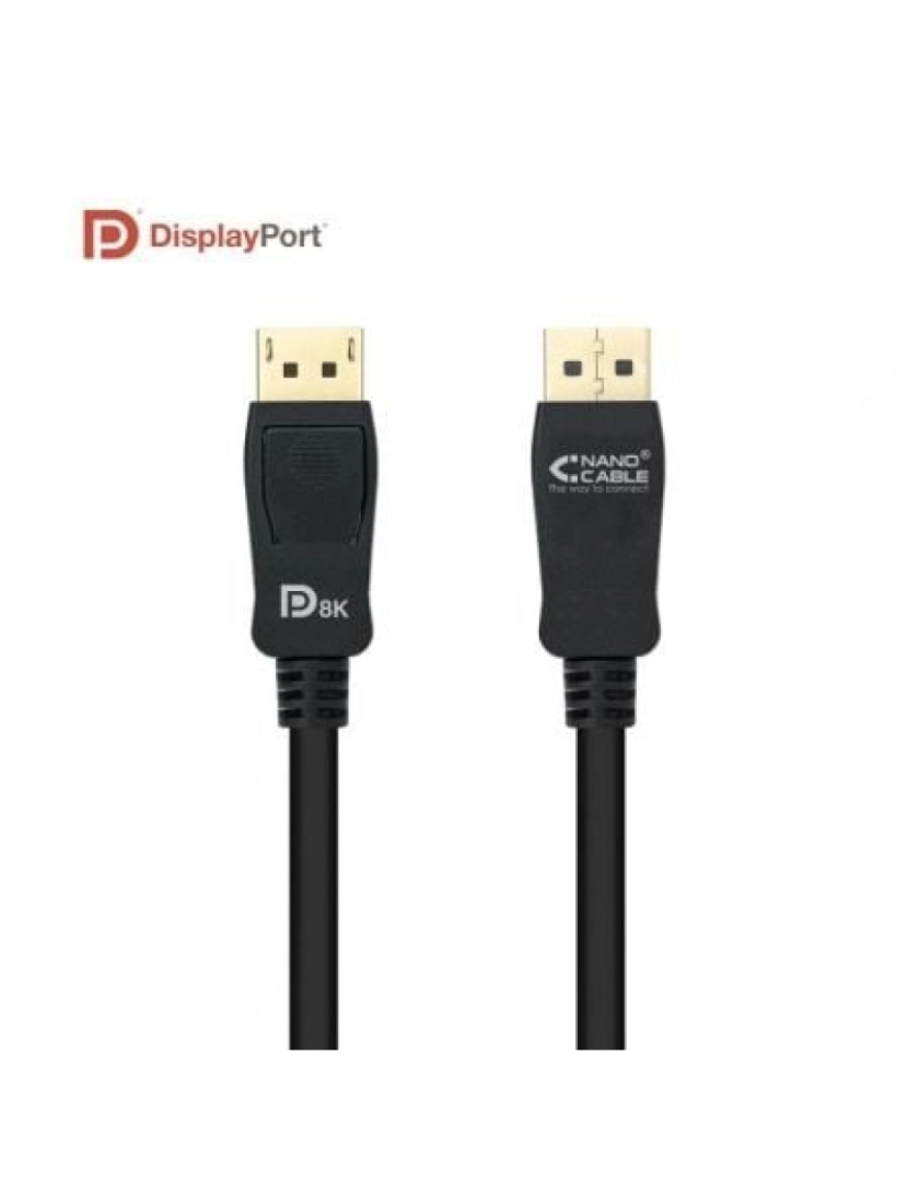 Nanocable - Cabo Display Port Nanocable > Displayport 1 M Preto - 10.15.2501