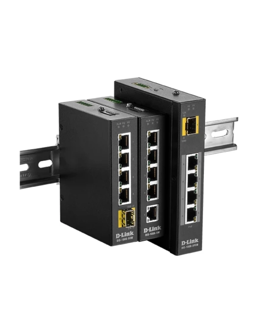 imagem de dis?100g?5psw não-gerido l2 gigabit ethernet (10/100/1000) power over ethernet (poe) preto - dis-100g-5psw1