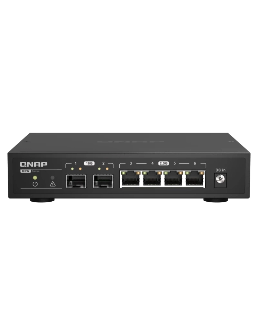 imagem de Router Qnap > Switch de Rede NÃO-GERIDO 2.5G Ethernet Preto - QSW-2104-2S1