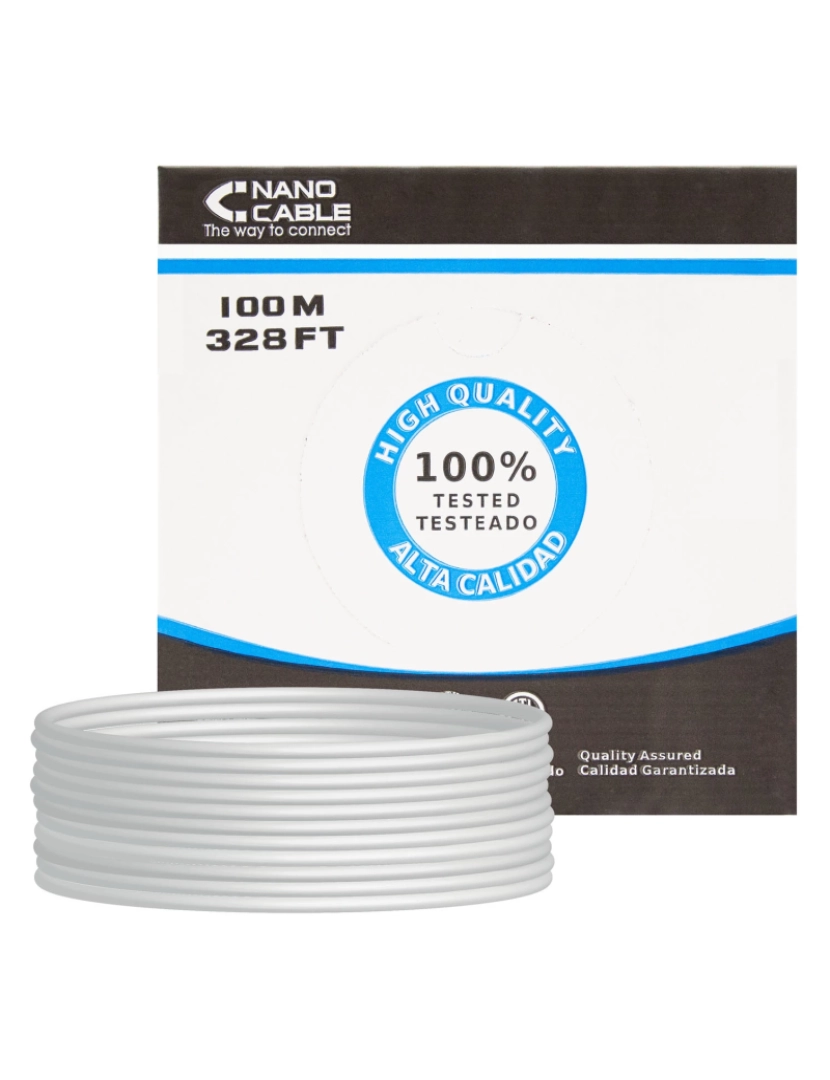 imagem de Cabo de Rede Nanocable > Cinzento 100 M CAT5E F/utp (ftp) - 10.20.0702-FLEX1