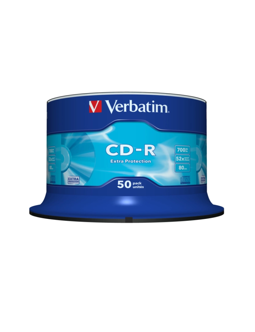 Verbatim - Disco Óptico Verbatim > CD-R Extra Protection 700 MB 50 Unidade(s) - 43351