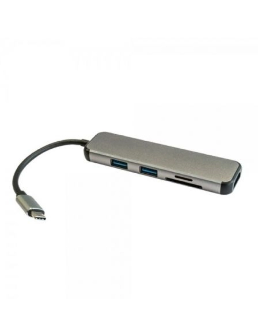 3Go - Leitor de Cartões 3GO > HUB Interface USB 3.2 GEN 1 (3.1 GEN 1) TYPE-C 5000 Mbit/s Cinzento - HUB2UCRH