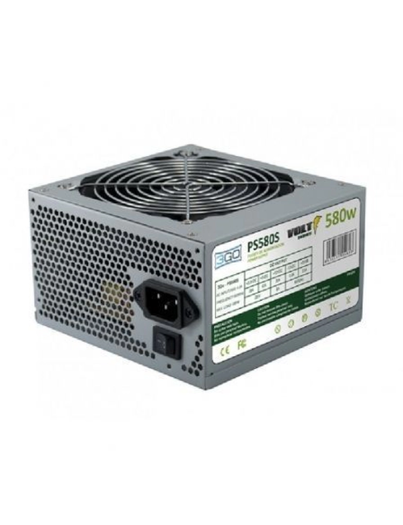 3Go - Fonte de Alimentação 3GO > 580 W 24-PIN ATX ATX Cinzento - PS580S