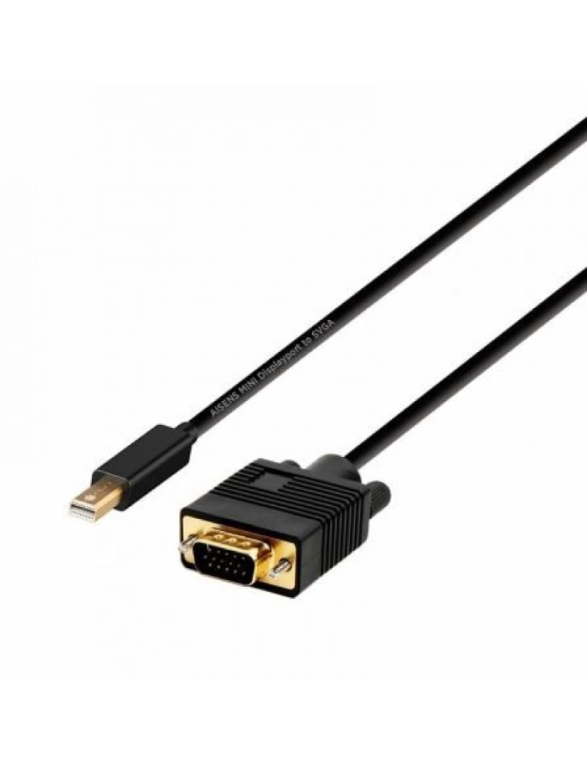 Aisens - Cabo VGA Aisens > Adaptador de de Vídeo 2 M Mini Displayport Preto - A125-0362