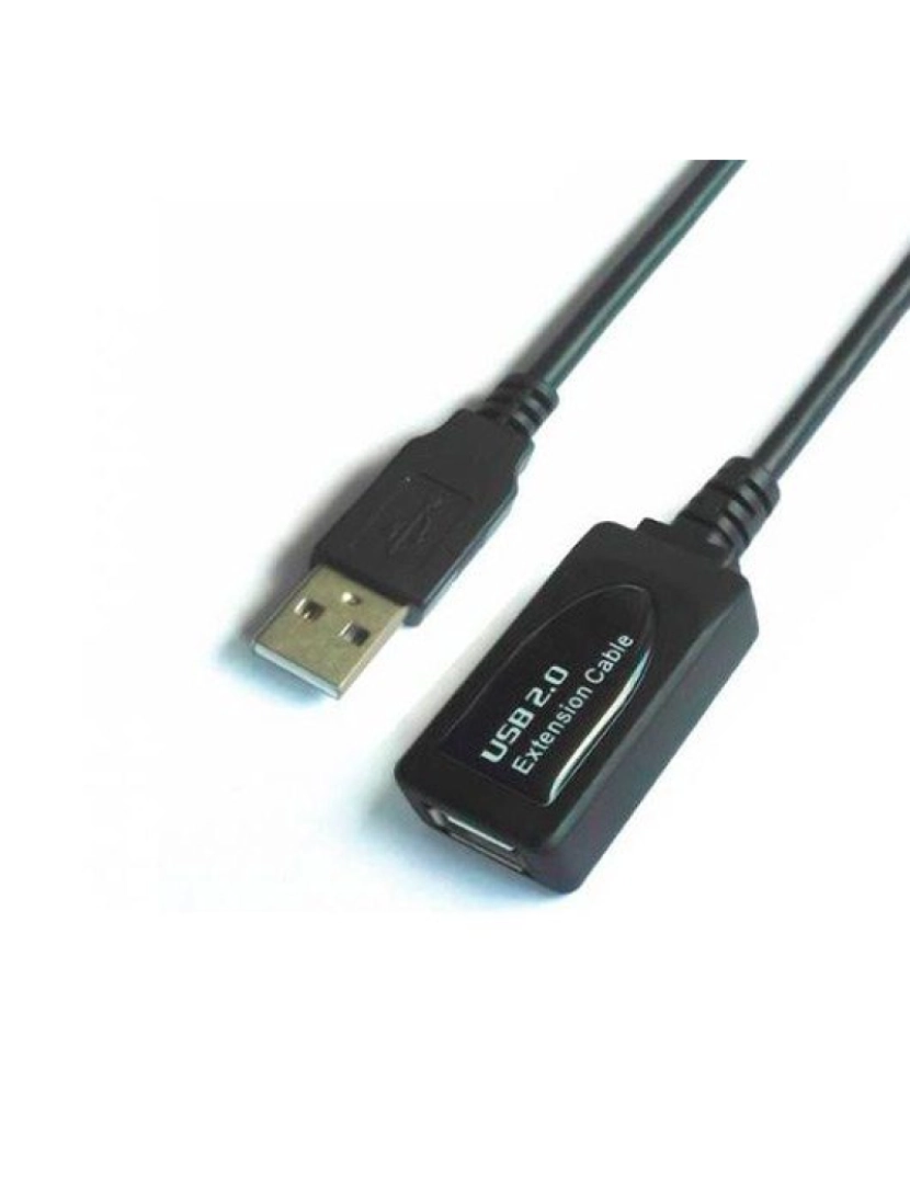 imagem de Cabo USB Aisens > 15 M 2.0 A Preto - A101-00201