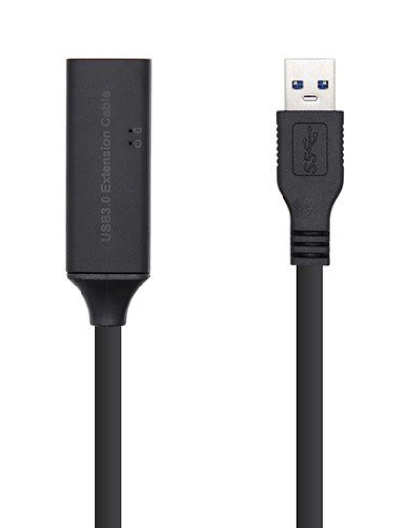 Aisens - Cabo USB Aisens > 5 M 3.2 GEN 1 (3.1 GEN 1) A Preto - A105-0407