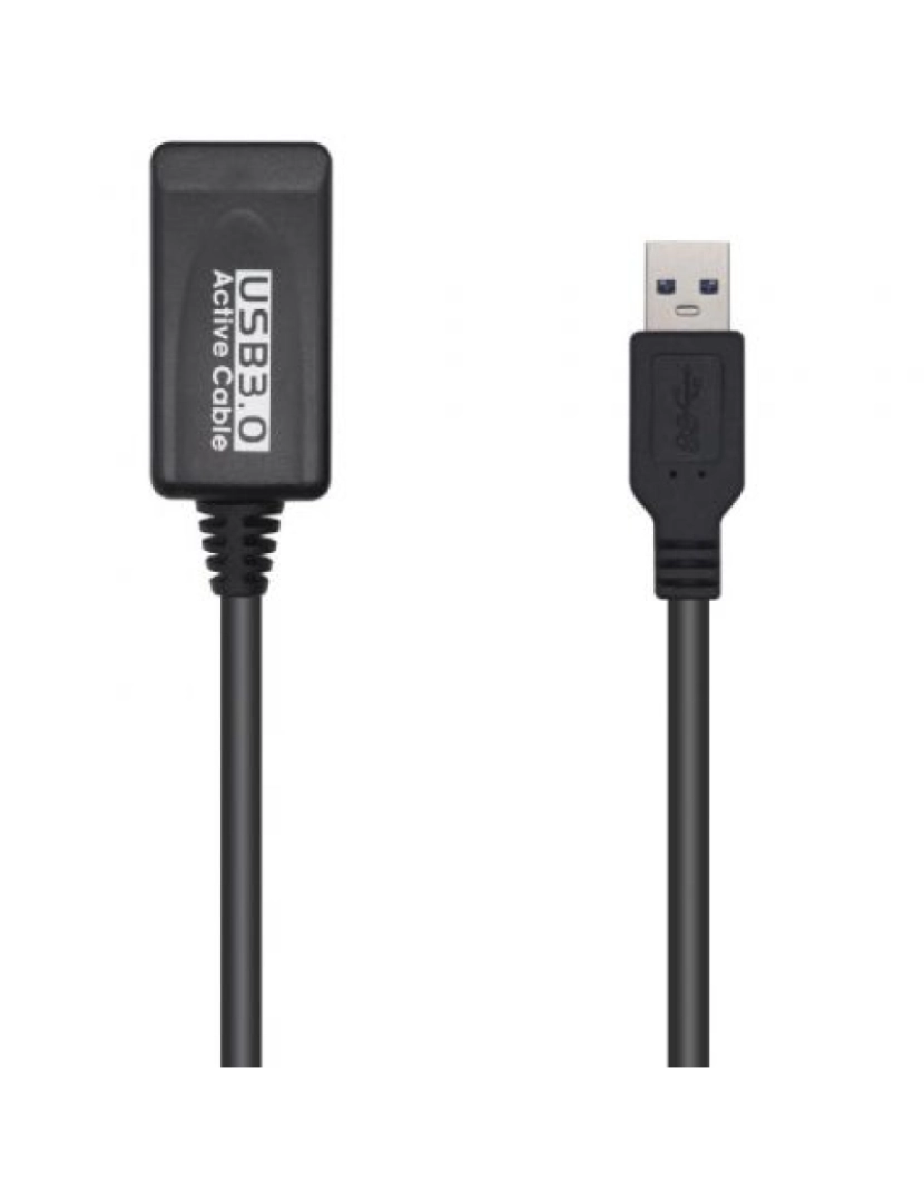 Aisens - Cabo USB Aisens > 5 M 3.2 GEN 1 (3.1 GEN 1) A Preto - A105-0525