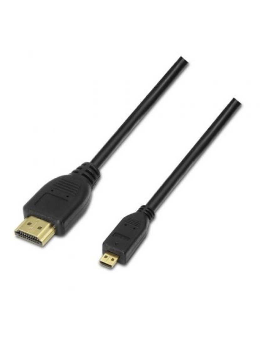 Aisens - Cabo Hdmi Aisens > 0,8 M Type A (standard) Type D (micro) Preto - A119-0116