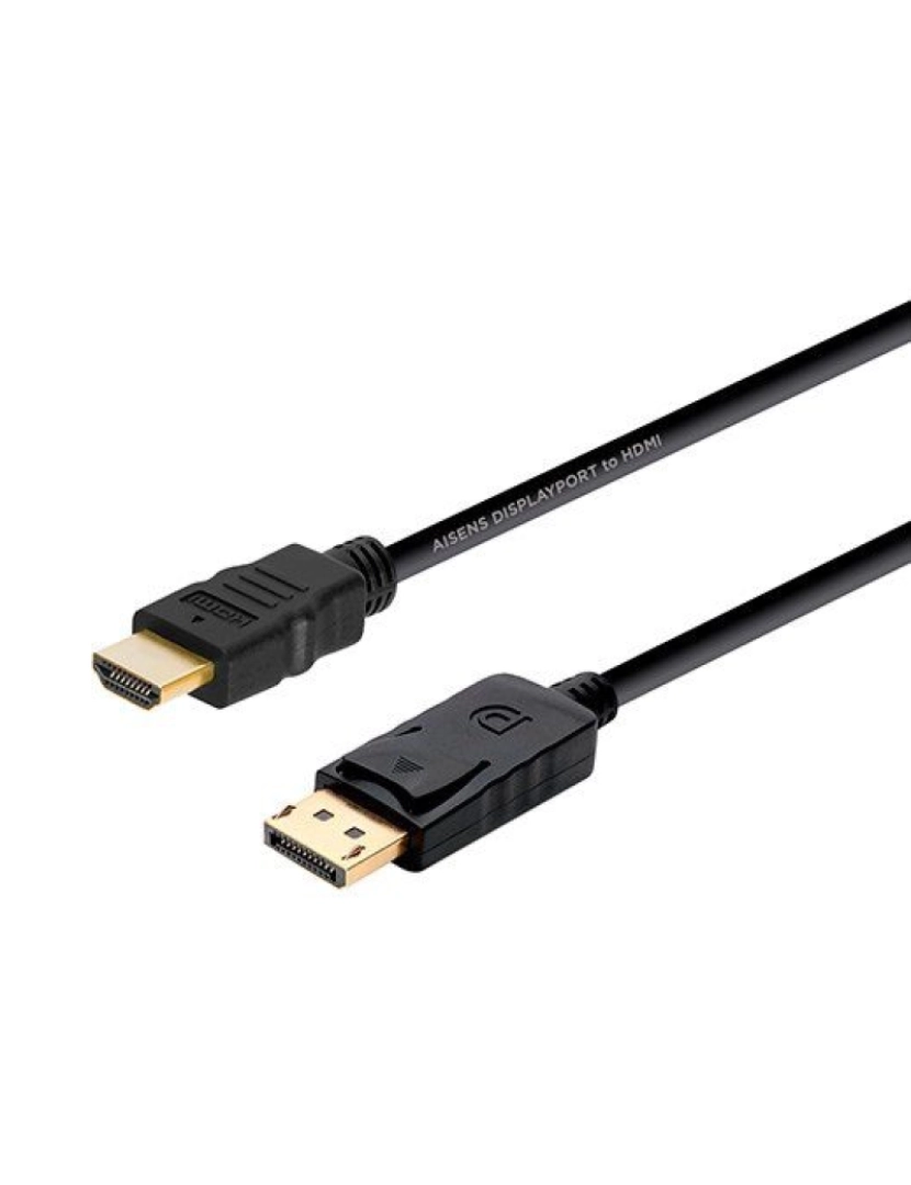 Aisens - Cabo VGA Aisens > Adaptador de de Vídeo 2 M Displayport Hdmi Preto - A125-0364