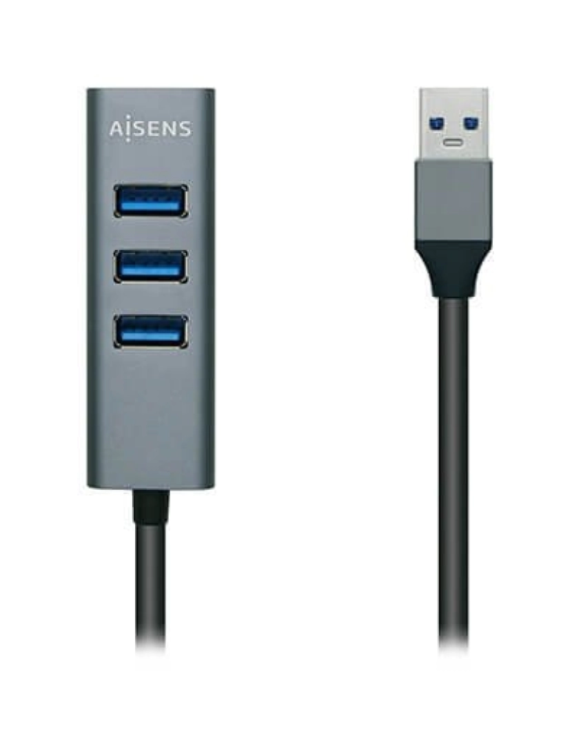 Aisens - HUB USB Aisens > de Interface 3.2 GEN 1 (3.1 GEN 1) TYPE-A 5000 Mbit/s Cinzento - A106-0507