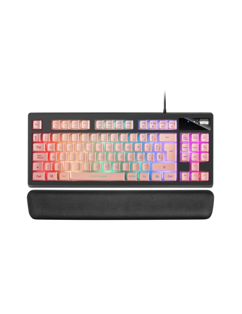 imagem de Teclado Mars Gaming > USB Espanhol Preto, Rosa - Mkaxpes1