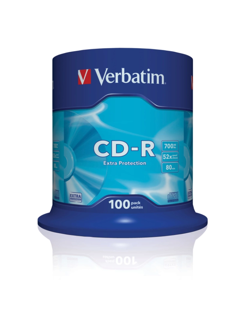 Verbatim - Drive Óptica Verbatim > CD-R Extra Protection 700 MB 100 Unidade(s) - 43411